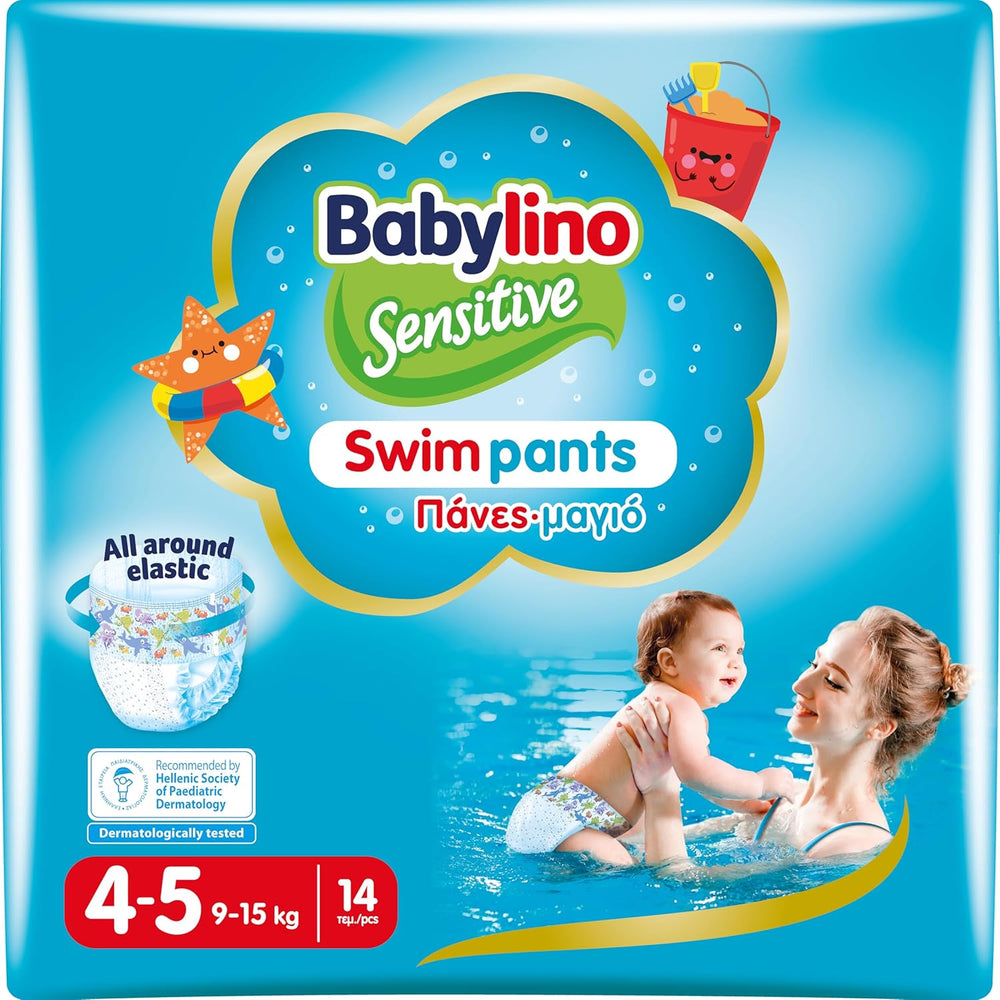 Scutece Sensitive Swim Pants, pentru mare și piscină, mărimea 5-6 (peste 14 kg), 84 bucăți