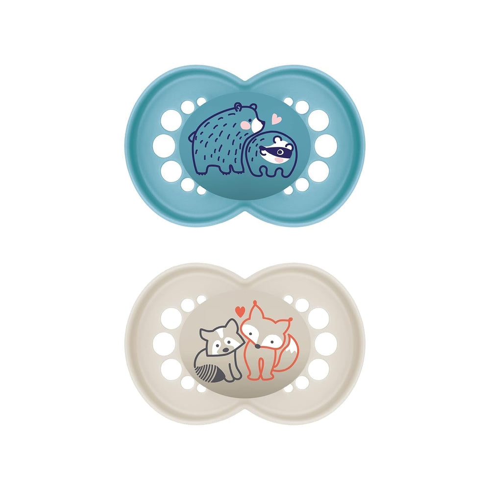 Suzetă MAM Original | Suzetă din latex | 0-6 luni | Suzetă pentru bebeluși potrivită pentru alăptare | Recomandată de moașe | Rezistent la mușcături | Latex de cauciuc natural | Oaie/Iepure | Pachet de 2