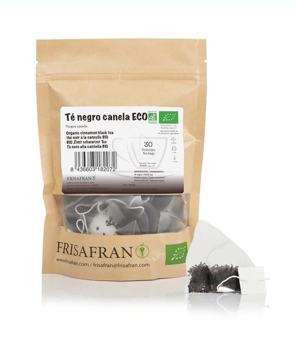 FRISAFRAN | Ceai verde organic Mint Gunpowder în piramide 30 unități | 60G | Antioxidant | Ceai verde japonez | Digestiv | Băutură răcoritoare | Infuzie de mentă | Ceai pur | Frunze de mentă | Cald-rece