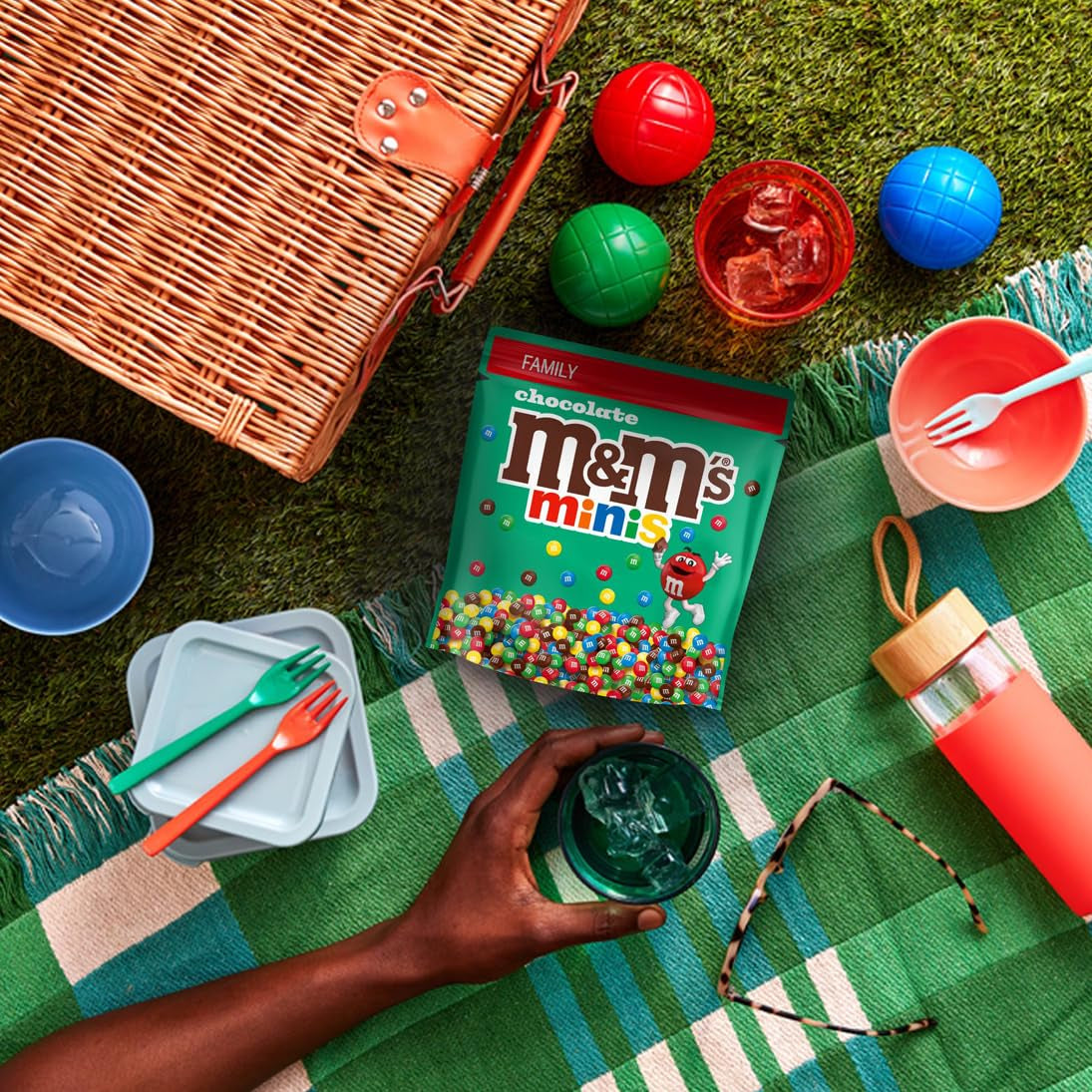 M&M's Chocolate Minis, Ciocolată, 1 x 324g, Linte cu ciocolată (324g) (Pachet de 2)