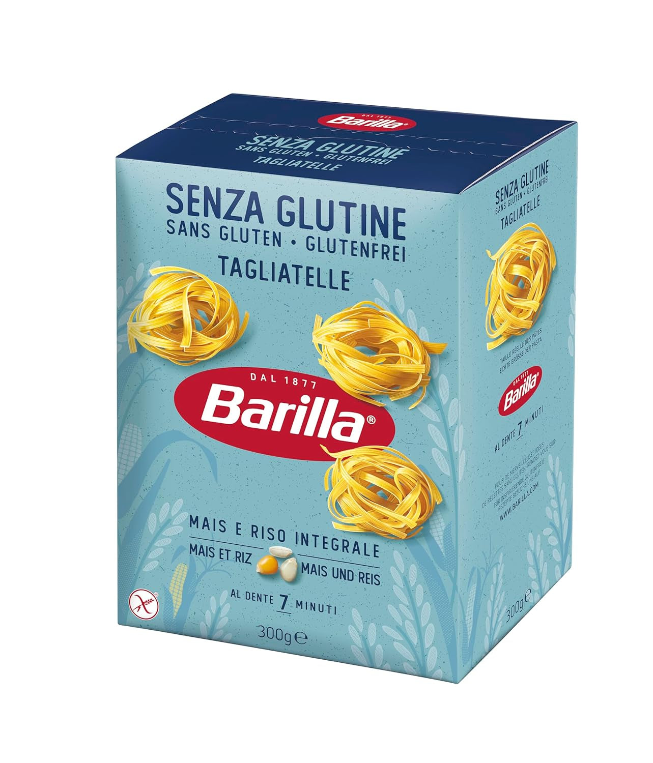Paste Barilla Tagliatelle fără gluten, făcute din porumb și orez delicios – perfecte pentru persoanele cu boală celiacă sau intoleranță la gluten 300g