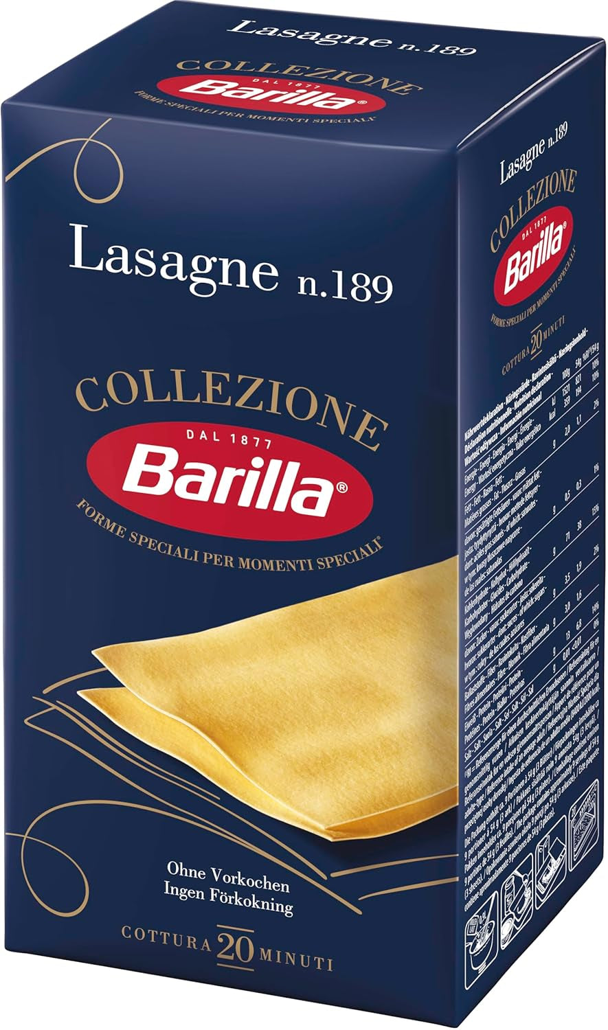 Barilla Collezione Lasagne Paste din grâu dur, întotdeauna al dente, 500g