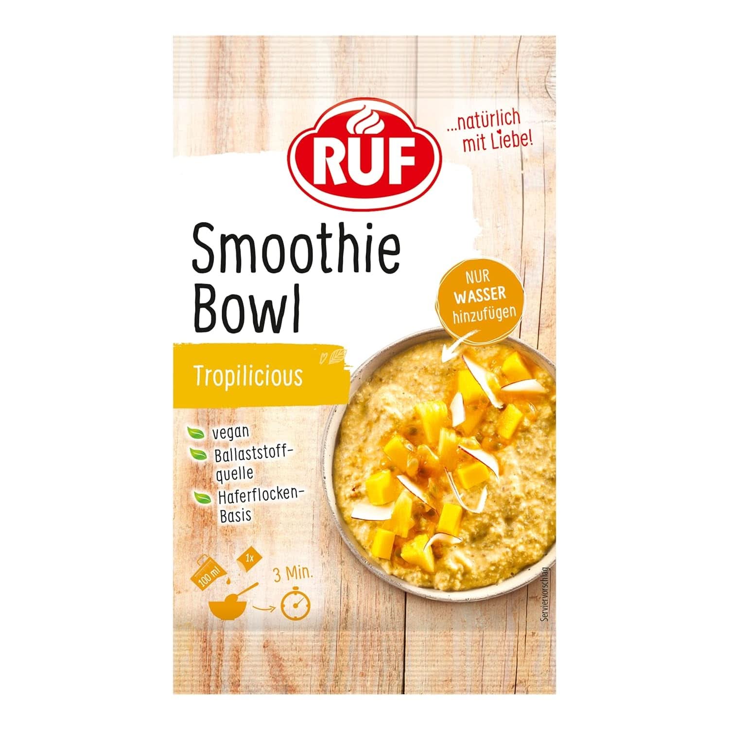 RUF Smoothie Bowl Berry Bunch, 50 grame Cereale Naty Shop Tropilicious 50 grame