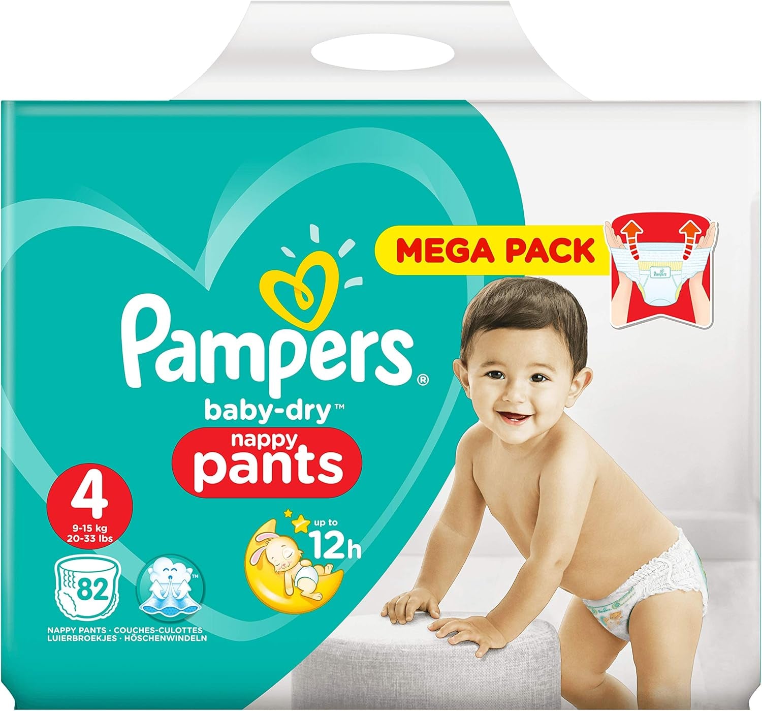 Scutece Pampers 81657566 Baby-Dry Pants, albe
