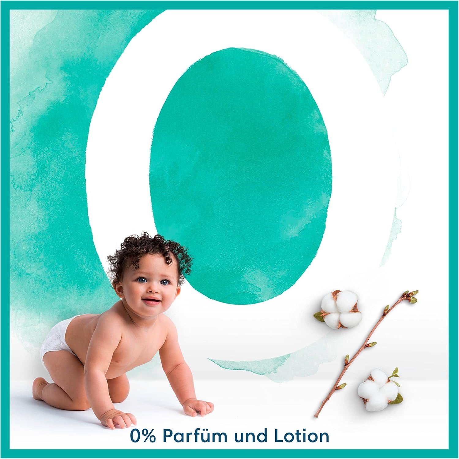 Scutece Pampers pentru bebeluși, mărimea 2 (4-8 kg), Harmony, cutie pentru jumătate de lună, protecție delicată a pielii și ingrediente pe bază de plante, 240 bucăți