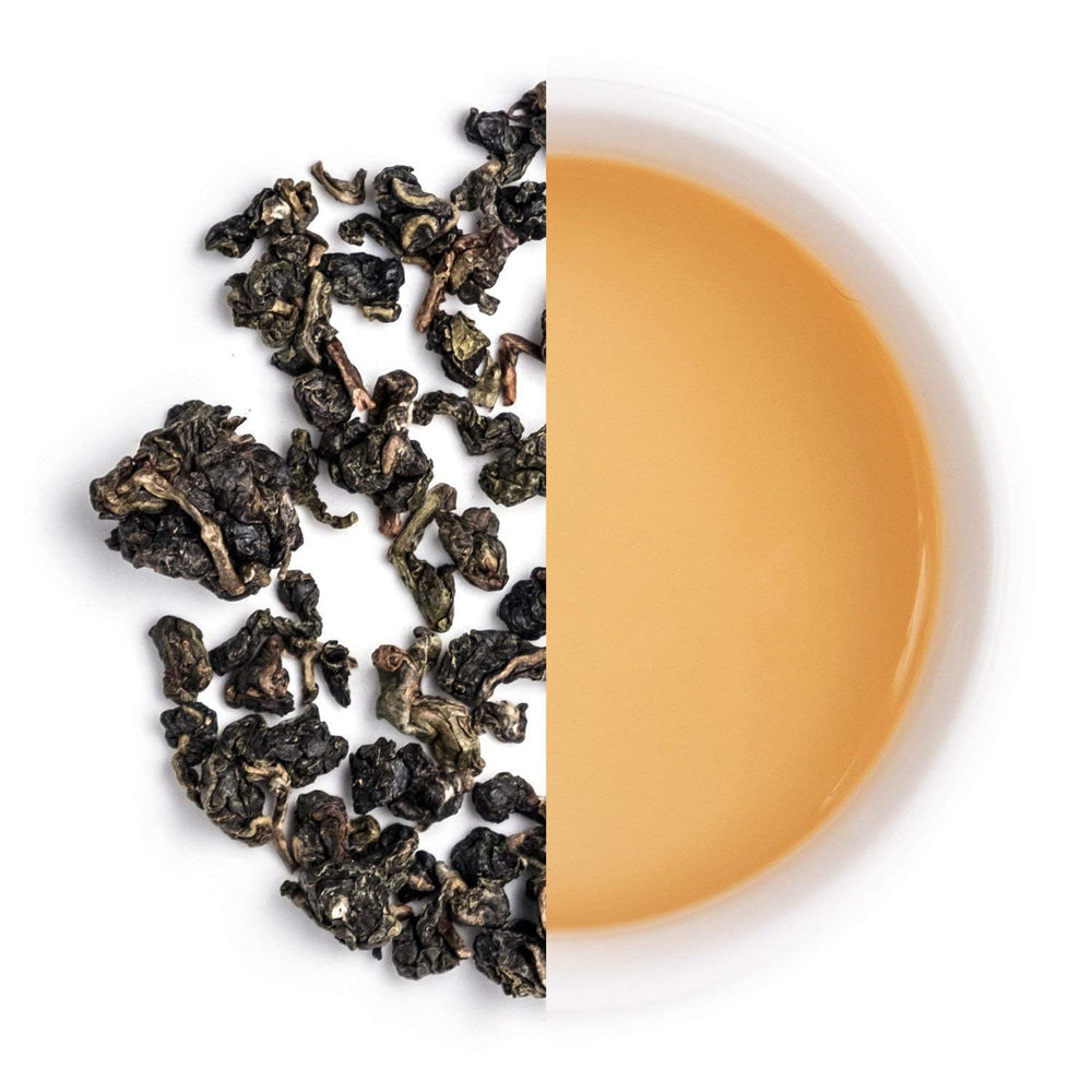 Ceai Dong Ding Oolong din Taiwan - Ceai Oolong direct de la fermierii din Taiwan - Aromă puternică de nuci și flori (100 grame)