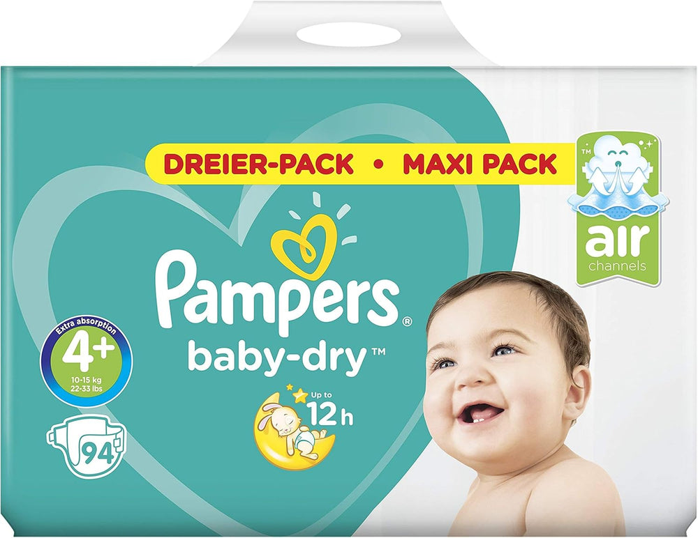 Pampers (Versiunea Veche), Chiloți, Mărimea 4, 9kg-15kg, Pachet de trei (1 x 88 scutece)