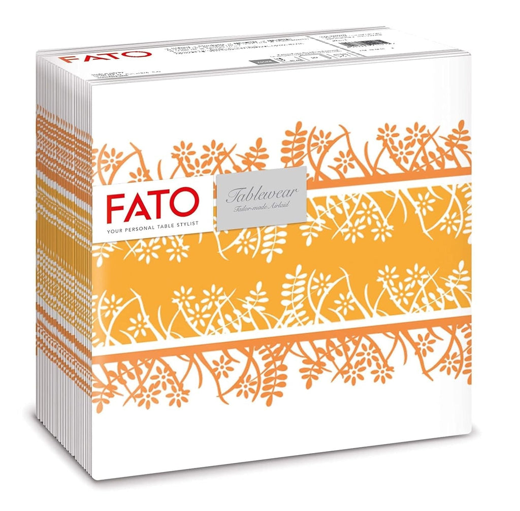 Fato - Șervețele din hârtie uscată, airlaid, efect textil, pachet cu 50 de șervețele, format 40X40 pliate în 4, Tropicana Decor