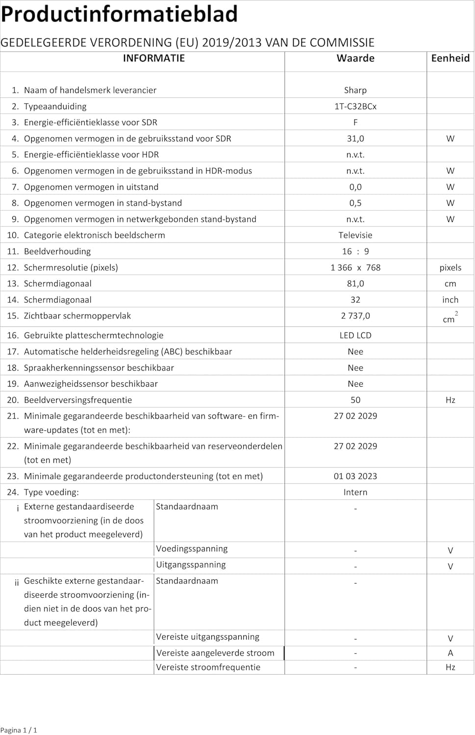 Televizor inteligent SHARP 32BC6E, 81 cm (32 inch), HD Ready, LED (Harman Kardon, HDMI, tuner HD)