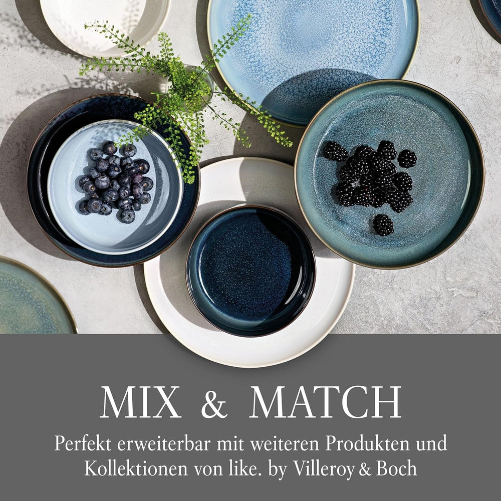 Like. by Villeroy & Boch – Crafted Cotton Frühstücks-Set 6 Teilig Weiß, Spülmaschinenfest, Mikrowellensicher, Geschirr Set, Geschirrset, Service Mit Frühstückstellern, Pottery-Look, Premium Porzellan Seturi vesela masa Naty Shop