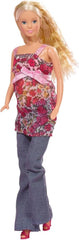 Simba 105734000 - Steffi Love Welcome Baby, păpușă însărcinată cu bebeluș în burtică, accesorii, păpușă la modă, 29 cm, pentru copii cu vârsta de 3 ani și peste