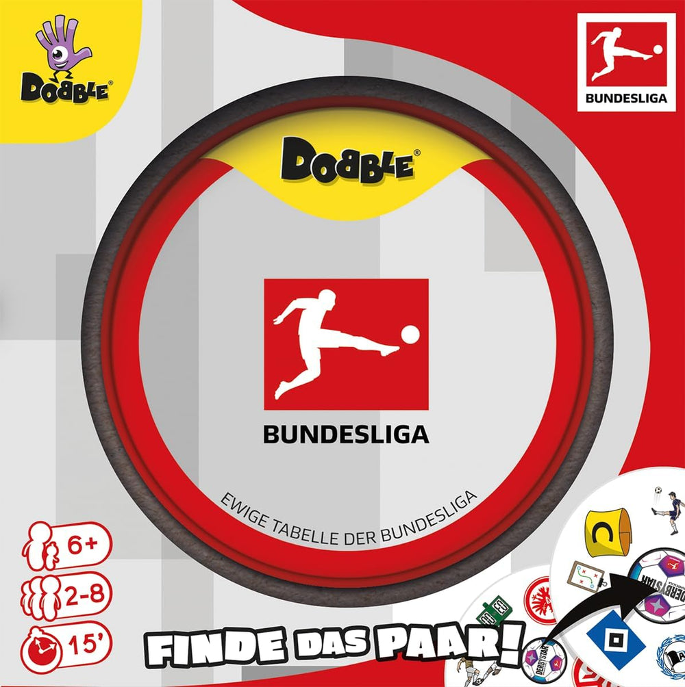 Dobble Bundesliga, joc de familie, joc de cărți, 2-8 jucători, vârste 6+, 15 minute, germană