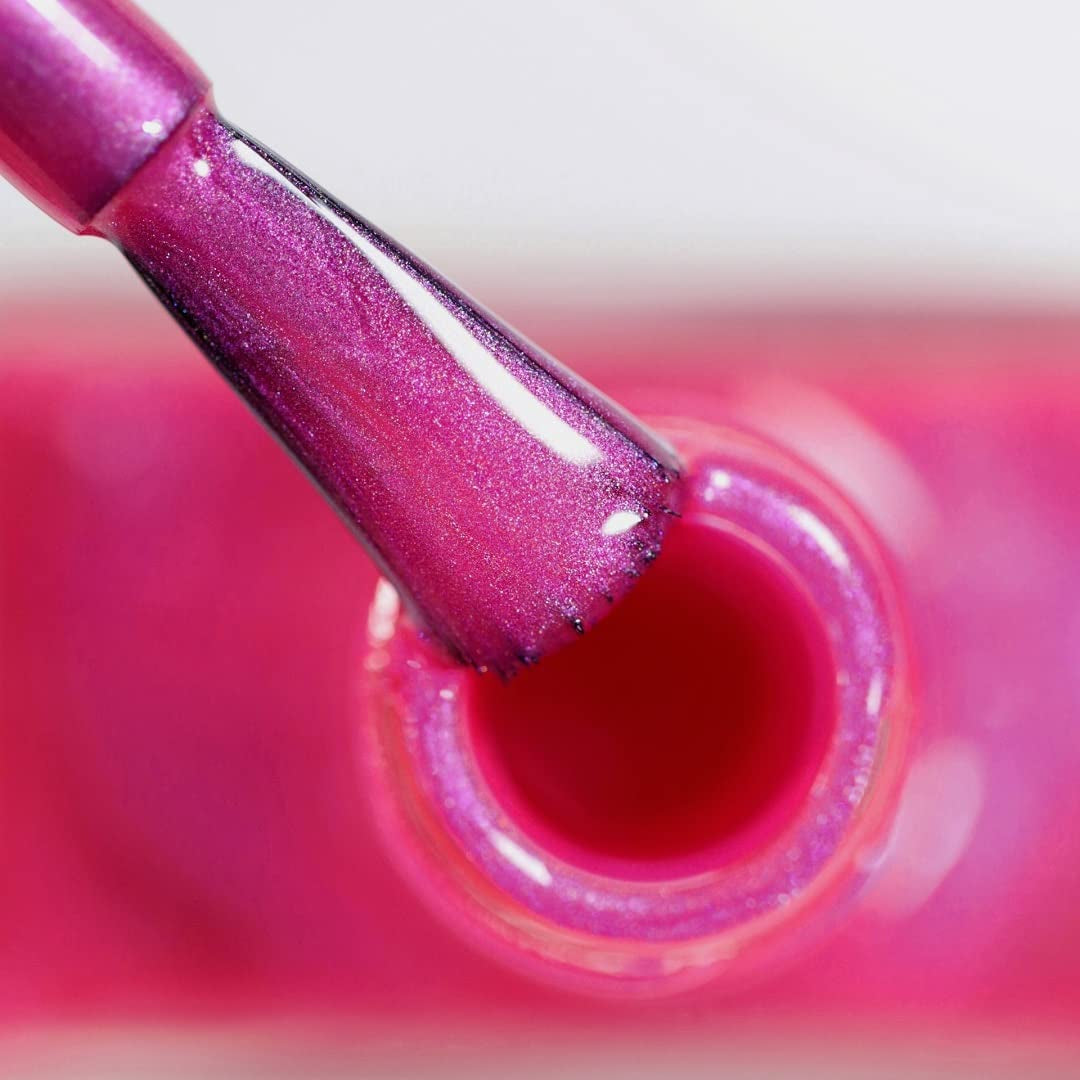 Oja HYBRID alessandro Pink Melon - nuanță vibrantă de roz cu particule fine de sclipici - Unghii perfecte în doar 3 pași, fără LED - rezistă până la 10 zile! 8 ml