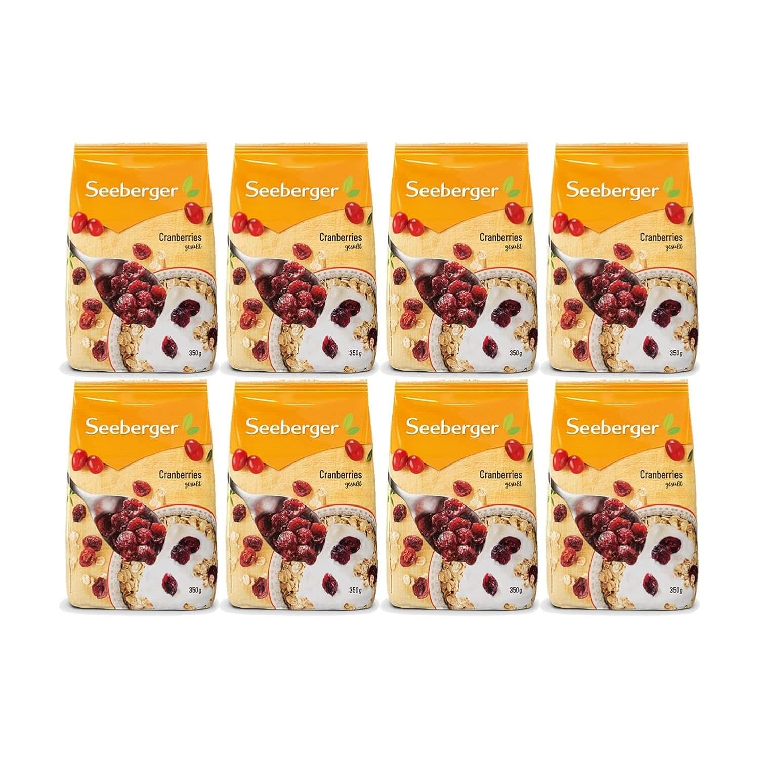 Seeberger, Merișoare canadiene înjumătățite, fructate și dulci Produse deshidratate Naty Shop