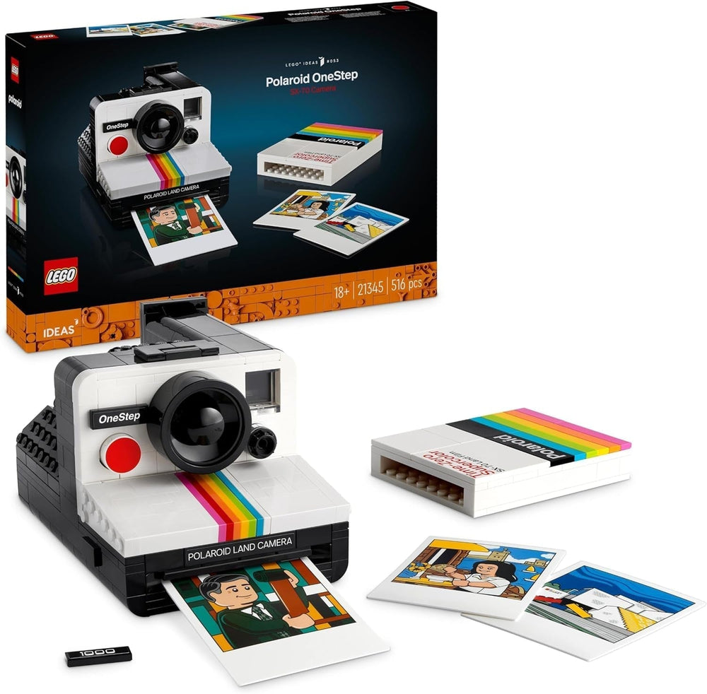 Set aparat foto LEGO Ideas Polaroid Onestep SX-70 pentru adulți, de colecție cu detalii autentice, activitate creativă, cadouri de fotografie pentru femei, bărbați, el, ea și adolescenți 21345 Seturi de constructie Besuche den LEGO-Store Singur