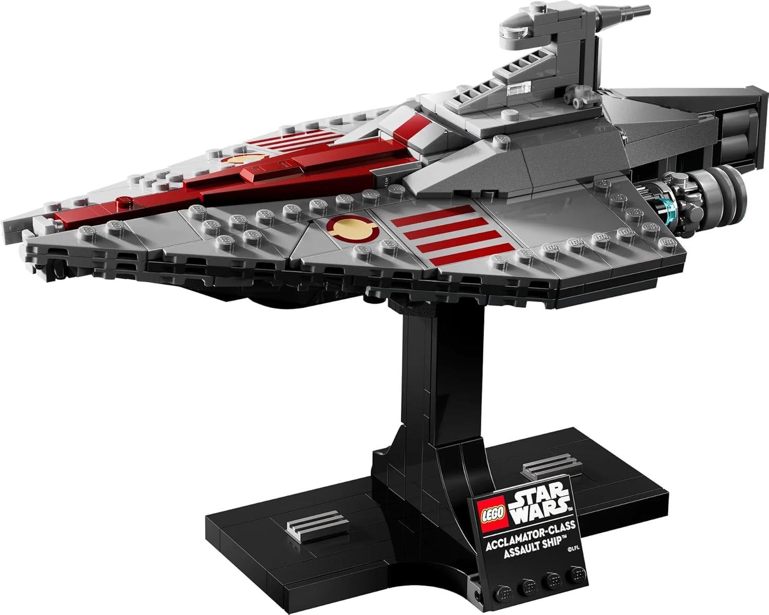 LEGO Star Wars 75404 Nava de asalt Clasa Acclamator din Atacul clonelor - Navă stelară de colecționat, construit și expus - Set de construcție Fantasy - Cadou pentru adulți și fani adolescenți Seturi de constructie Besuche den LEGO-Store