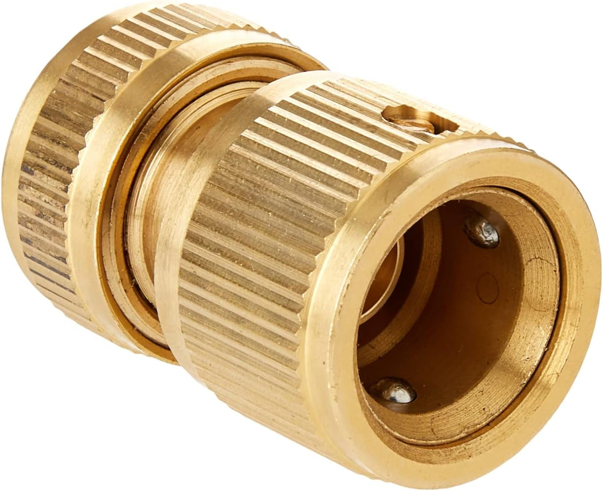 Cuplaj rapid Silverline 196506 din alamă cu opritor de apă, filet interior de 1/2 inch