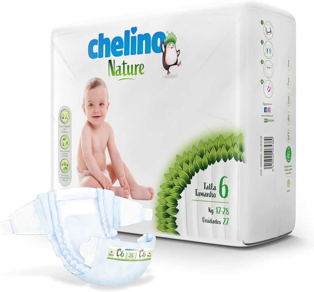 Scutec pentru copii Nature, mărimea 6 (17-28 kg), 162 scutece