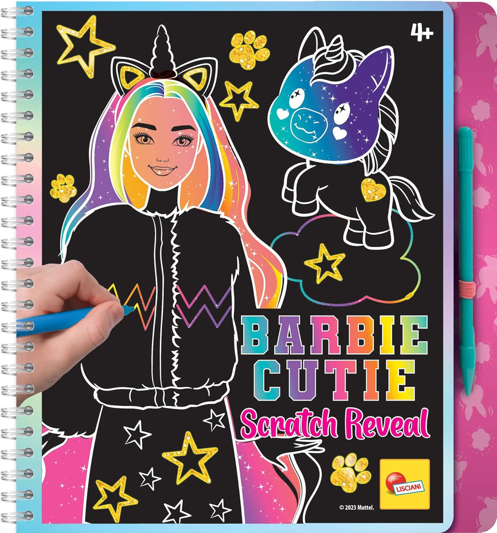 Lisciani - BARBIE - Skizzenbuch Set Wir Glänzen - Modestudio - Models zum Anziehen - Kreatives Spiel - Supermodische Kleidung - Farbmarker - Für Mädchen ab 4 Jahren