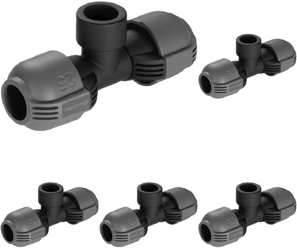 Sistem de irigații Gardena, piesă în L: Conector pentru schimbarea direcției conductei de alimentare, 25 mm, tehnologie de conectare Quick&Easy, compatibil cu conductele de alimentare Gardena de 25 mm, asamblare fără unelte (2773-20)