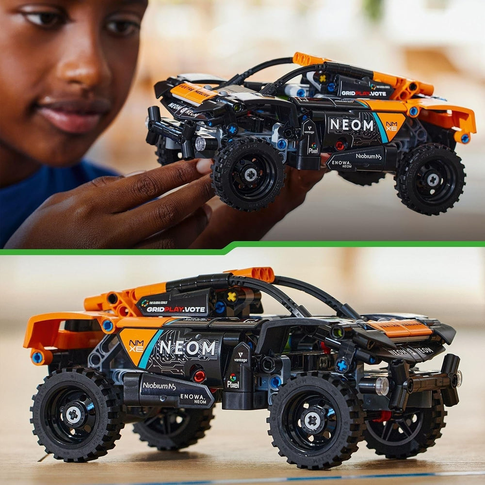 Set mașină de curse LEGO Technic NEOM Mclaren Extreme E, jucărie cu motor pentru copii, mașină cu vânt construibilă, cadou Technic pentru băieți și fete de la 7 ani 42166 Seturi de constructie Besuche den LEGO-Store