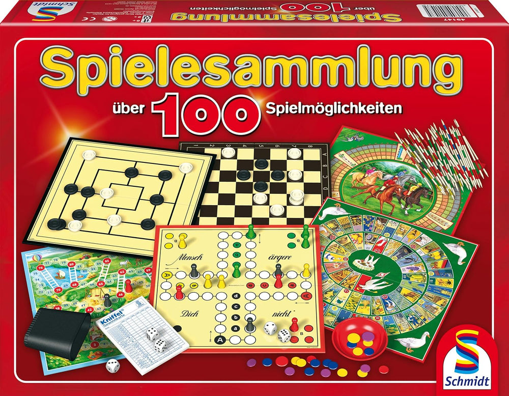 Schmidt Spiele 49147 - Colecție de jocuri, cu 100 de opțiuni de joc