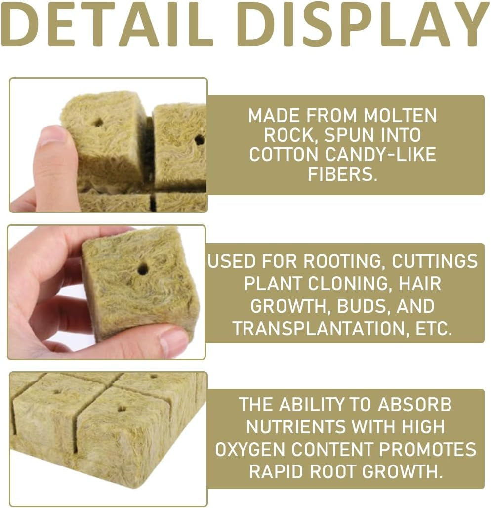 Cuburi Rockwool pentru răsaduri 28 - Cuburi Rockwool 4x4x4cm - Cuburi pentru răsaduri, Cuburi Rockwool, Sisteme hidroponice pentru răsaduri/Plante clonate/Proiecte școlare, Cultivarea răsadurilor fără sol