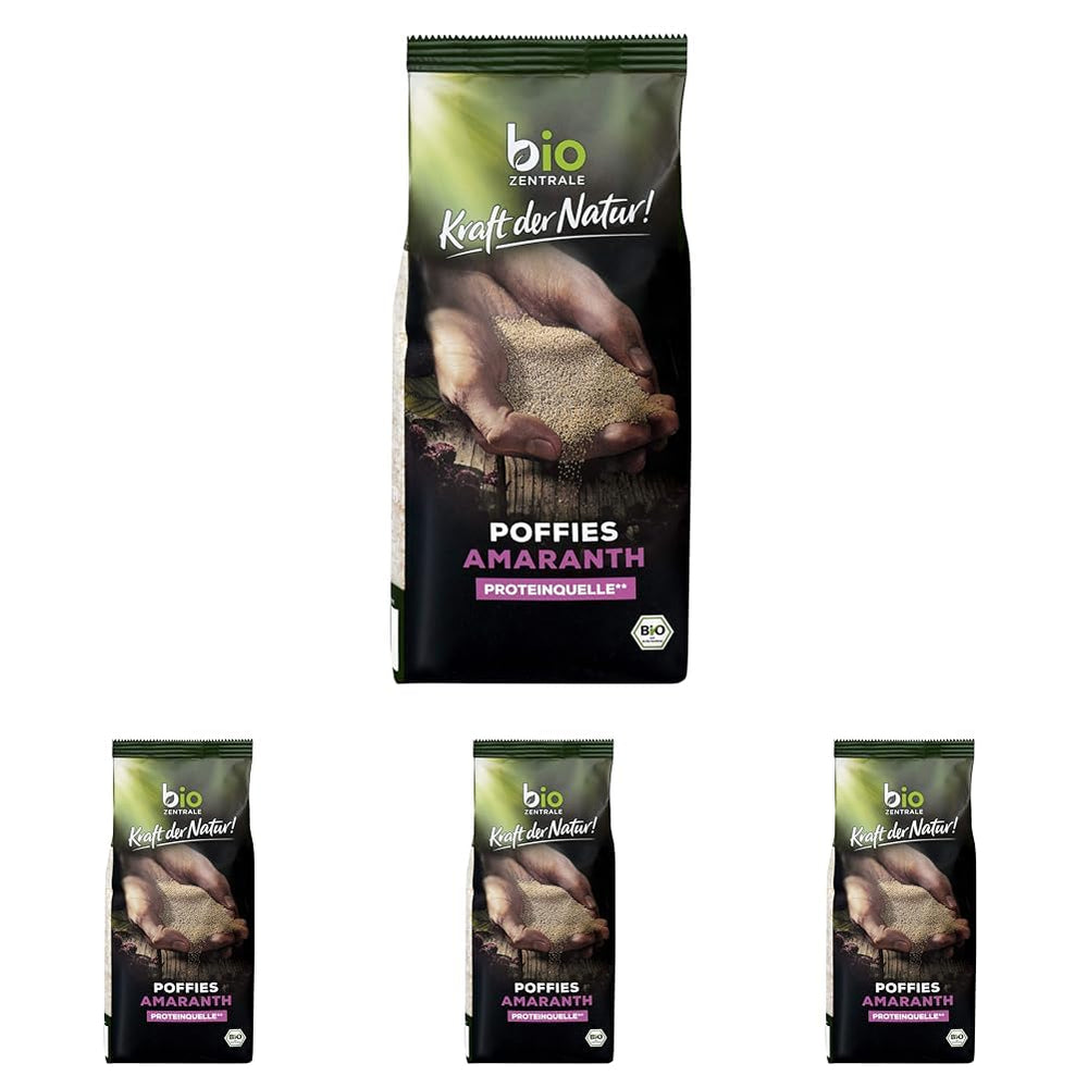Pufuri cu amarant biozentrale | 125 g | vegan | boabe mici de amarant expandate | sursă de proteine | pentru muesli, iaurt și boluri colorate pentru micul dejun