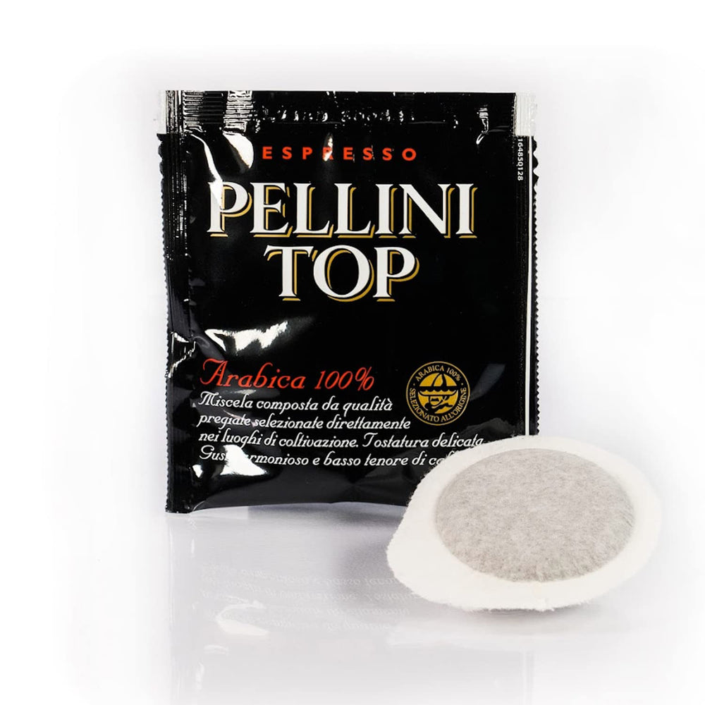 Pellini Caffè, Espresso Pellini Top 100% Arabica - 6 Packungen mit 18 Pads (6x126 g, insgesamt 108 Pads)