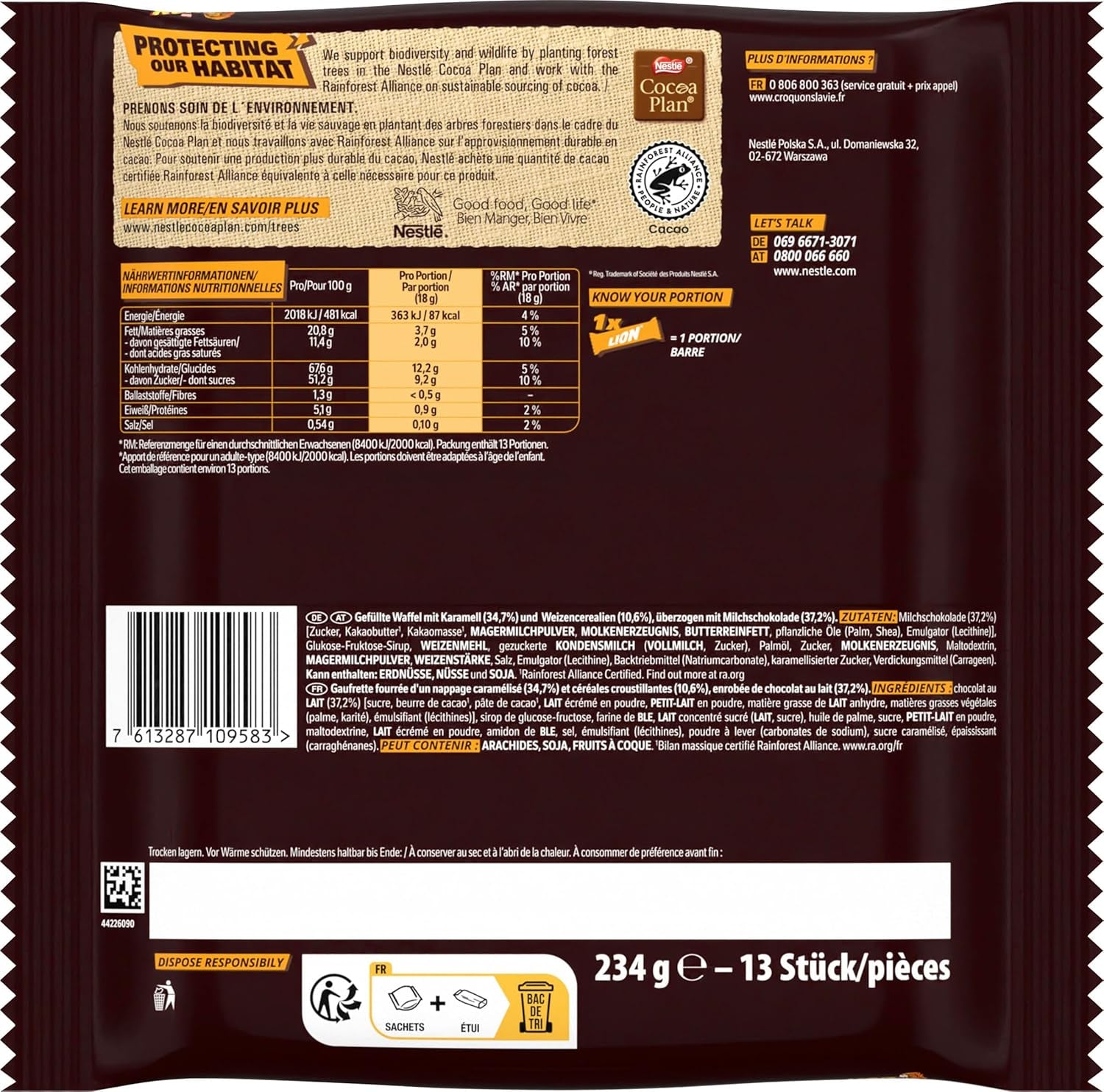 Lion Mini, pachet de 2 (1x234g)