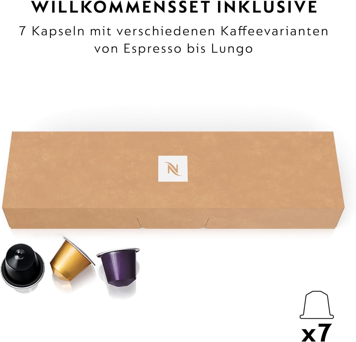 Espressor cu capsule Nespresso De'Longhi EN 80.B Inissia, pompă de înaltă presiune și funcție de economisire a energiei, oprire automată după 9 minute, volum cană pentru espresso și lungo, rezervor de apă de 0,7 l, negru
