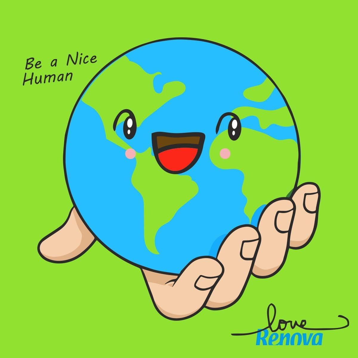 Renova - Șervețele Renovagreen, 200 șervețele, hârtie reciclată, etichetă ecologică europeană, dimensiune standard