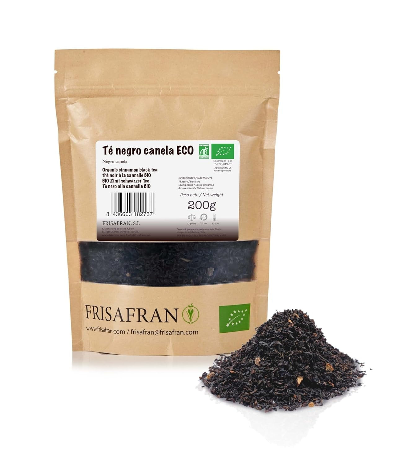 FRISAFRAN | Ceai verde Gunpowder cu mentă bio, vrac, 100 g | Antioxidant | Ceai verde japonez | Digestiv | Sănătos | Băutură răcoritoare | Infuzie de mentă | Ceai pur | Frunze de mentă | Cald-rece | Mentă