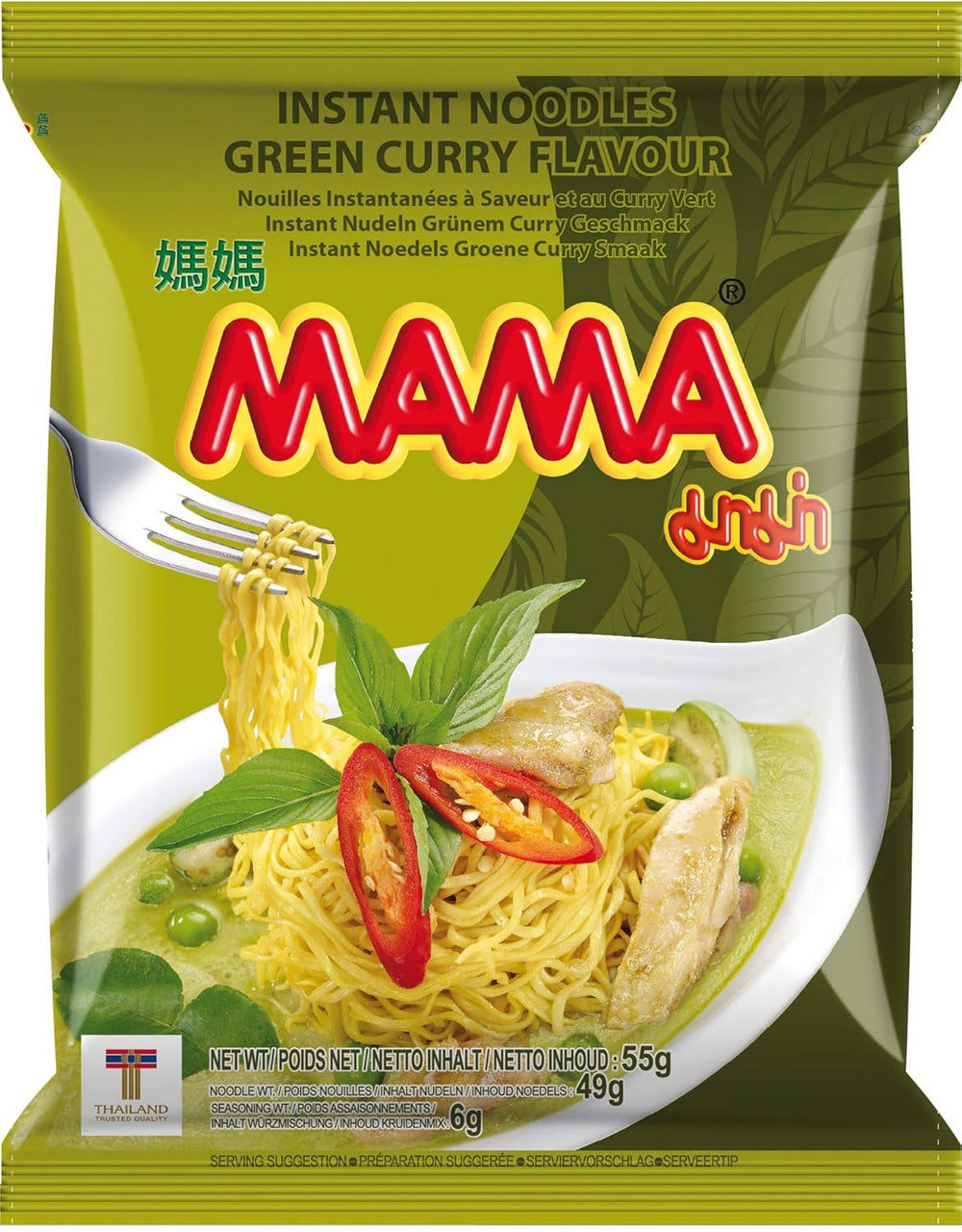 MAMA Tăiței Instant cu Aromă de Pui – Supă de Tăiței Instant în Stil Oriental – Bucătărie Thailandeză Autentică – 24 x 55 g