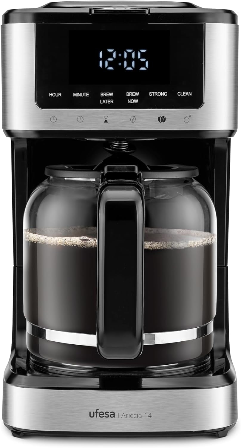 Cafetieră cu filtru Ufesa CG7114 Capriccio, 6 cești, 600W, carafă 0.6L, sistem anti-picurare, oprire automată, albastru