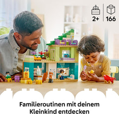 LEGO DUPLO 3-in-1 Modernes Familienhaus mit Figuren - Kleinkinder Lernspielzeug für Feinmotorik - Montessori Spielzeug mit Puppenhaus Zubehör - Geschenk für Mädchen und Jungen ab 2 Jahren - 10470