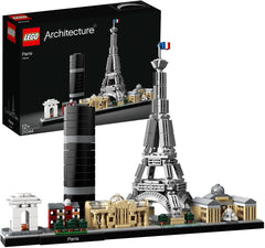 LEGO Arhitectură Paris, Model Kit cu Turnul Eiffel, Champs-Élysées și Louvre Model, Colecția Skyline, Decorațiuni pentru casă și birou, Idei cadou pentru colecționari, bărbați și femei 21044 Seturi de constructie Besuche den LEGO-Store Singur