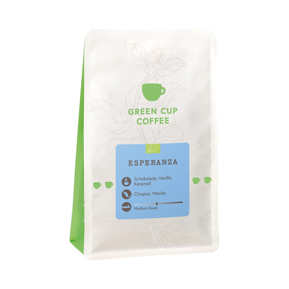 Coffee - Esperanza I 100% Arabica I Kaffeebohnen 250g I Ideal für Moka kanne, Siebträger, Vollautomat, Brühkaffee und French Press mit schokoladig, nussigen Aromen I mittlere Röstung
