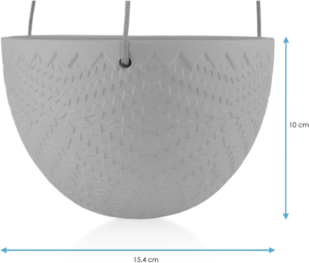 Ghiveci de flori ceramic AmeliaHome, ghiveci suspendat, decorativ Lokai verde mentă