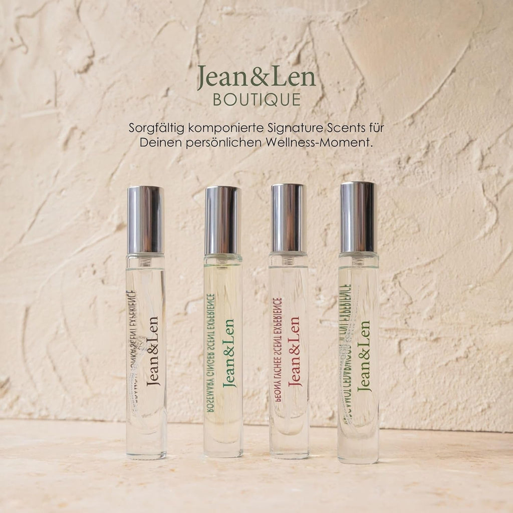Jean & Len Scent Experience Rosemary & Ginger, Apă de toaletă cu aromă de rozmarin și ghimbir, Mini parfum practic, Ideal pentru călătorii, Sticlă de înaltă calitate, 10 ml