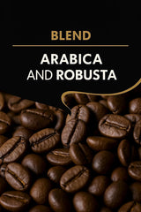 Boabe de cafea 1 kg – Boabe de espresso Arabica și Robusta de înaltă calitate, prăjite manual la foc de lemne, pentru o experiență bogată și aromatică a cafelei din boabe întregi