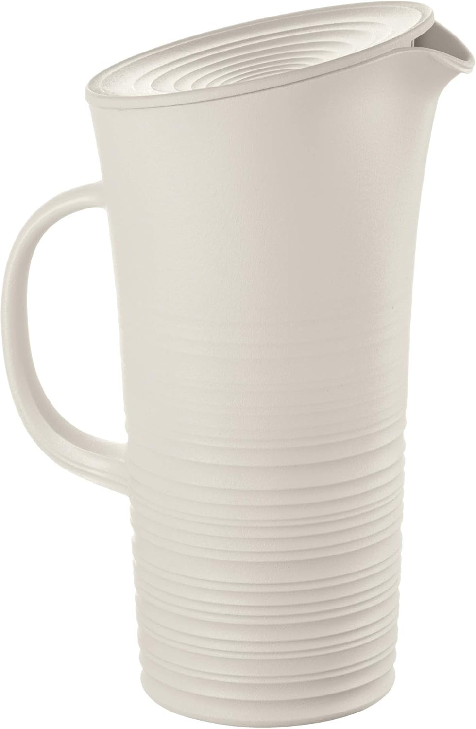 Guzzini - Tierra, Carafă cu Capac - Alb Lapte, 18,7 x 13,4 x 10 x h26,9 cm | 1800 cc - 181701156, Bianco