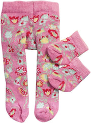 Heless 760 - Strumpfhose mit Söckchen für Puppen, verschiedene Farbvarianten und Muster, 1 von 3 Designs (zufällige Auswahl), Größe 28 - 35 cm