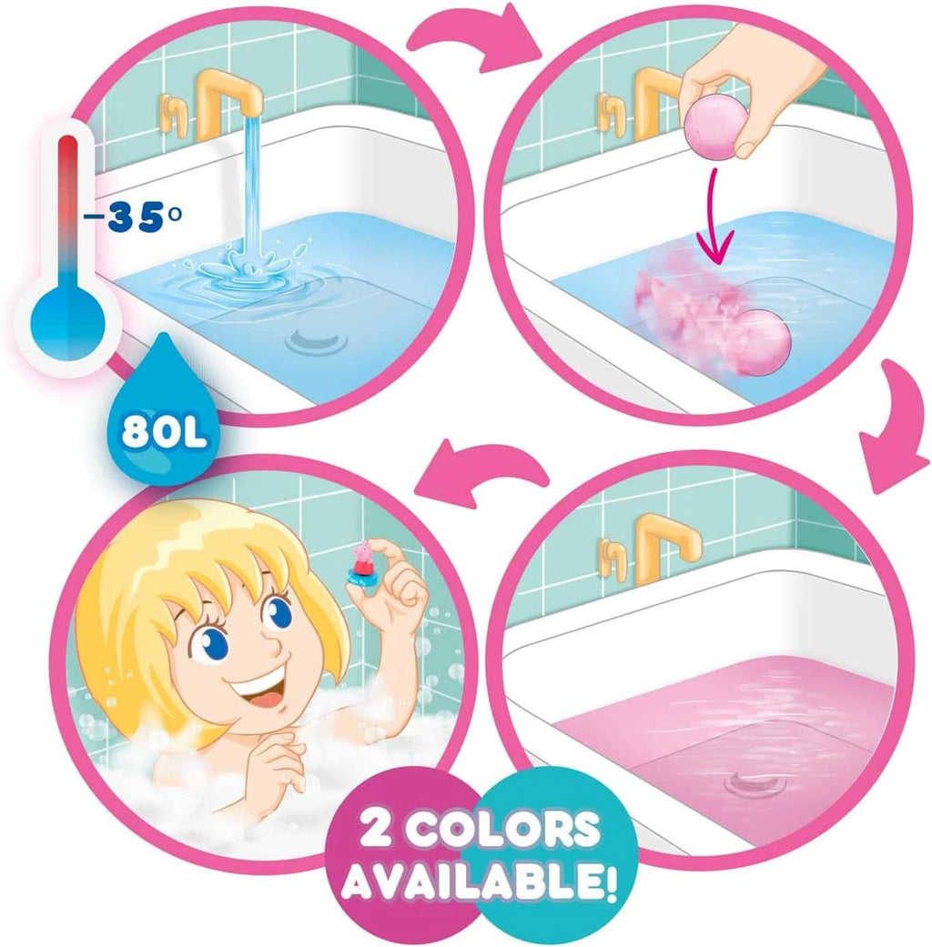 INKEE SURPRISE - Bombe de baie Peppa Pig pentru copii cu jucarie surpriza Peppa Pig pentru cada - aditiv pentru baie pentru copii Mama si Copilul Naty Shop