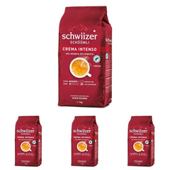 Schwiizer Schüümli Intenso, capsulă, cafea măcinată 1kg - Intensitate 4/5 - certificat UTZ (pachet de 4)