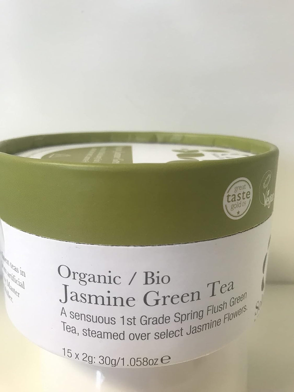 Ceai verde cu iasomie organic, 15 pliculețe de ceai din mătase, pachet de 1 (1 x 30 g)