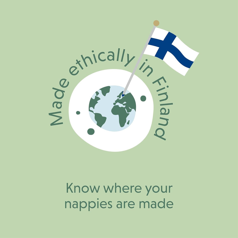 Scutece Moomin Baby Eco, mărimea 3, 5-8 kg, 48 bucăți, scutece premium moi | Moi și prietenoase cu pielea, respirabile, absorbante, fără substanțe chimice inutile |