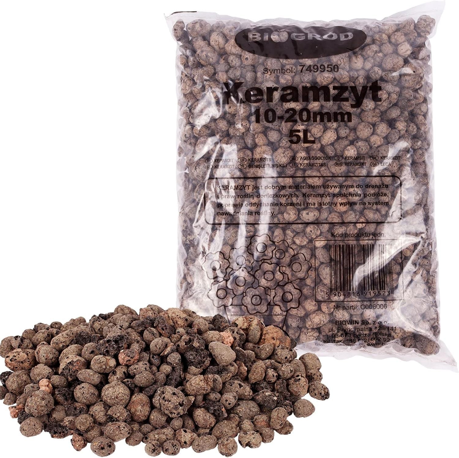 Browin 749950 Keramsit - argilă expandată 4 L, 10-20 mm, maro