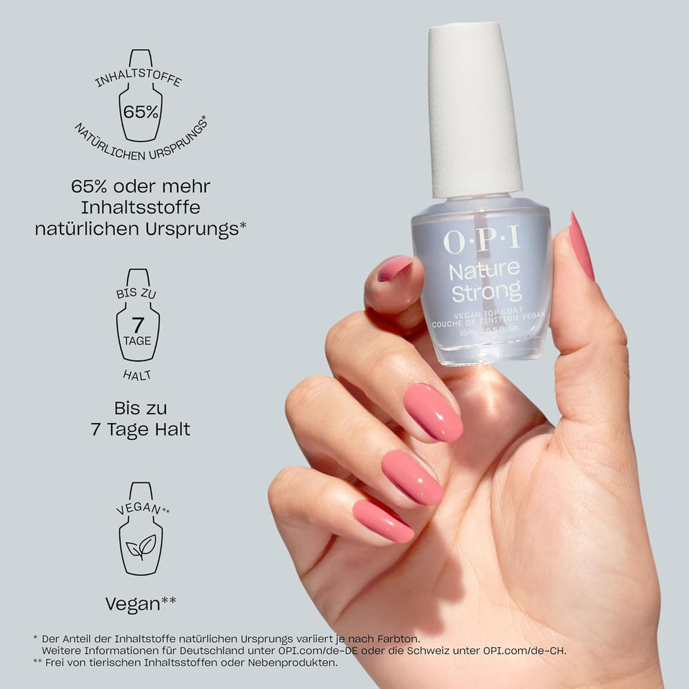 OPI Nature Strong Pink and Nude Shades – ojă de lungă durată cu o formulă vegană, inovatoare, care conține ingrediente naturale – pentru unghii strălucitoare