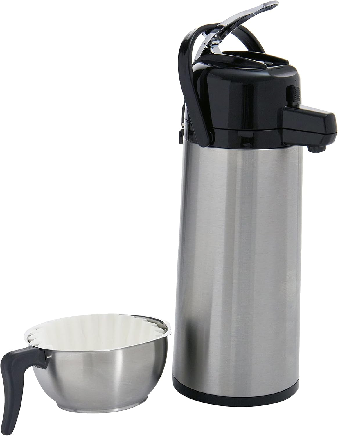 Espressor Saro, inclusiv carafă cu pompă izolată din oțel inoxidabil – 2,2 l – timp de preparare aprox. 5–6 min – protecție la mersul fără apă – 2,069 kW – model THERMO 24